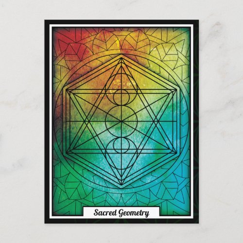 Personalized Sacred Geometry Mandala Postcard