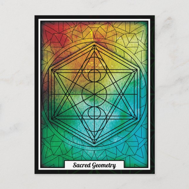 Personalized Sacred Geometry Mandala Postcard (Front)
