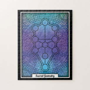 Personalized Sacred Geometry Tree of Life Jigsaw Puzzle