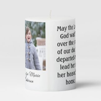 Personalized Sacred Heart of Jesus Memorial Candle