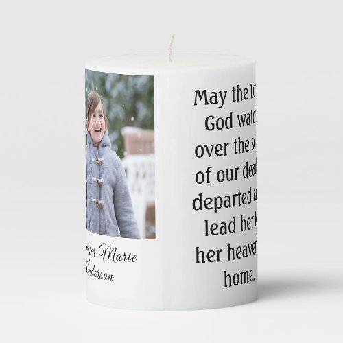 Personalized Sacred Heart of Jesus Memorial Candle
