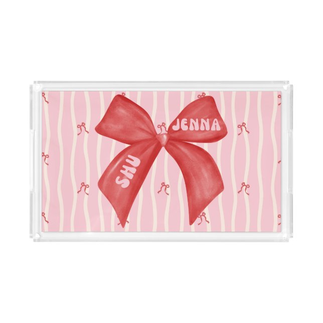 Personalized Sacred Heart University Acrylic Tray  (Front)