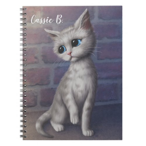 Personalized Sad Kitty Notebook