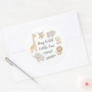 Personalized Safari Animals Favor Stickers