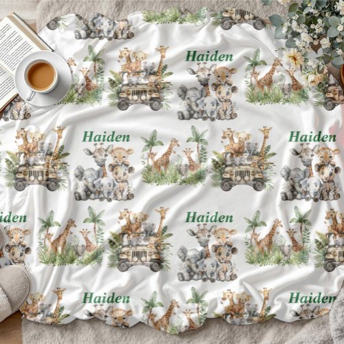Personalized Safari Baby Name Jungle Animal