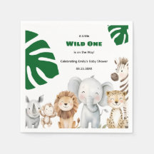 Personalized Safari Baby Shower Napkins