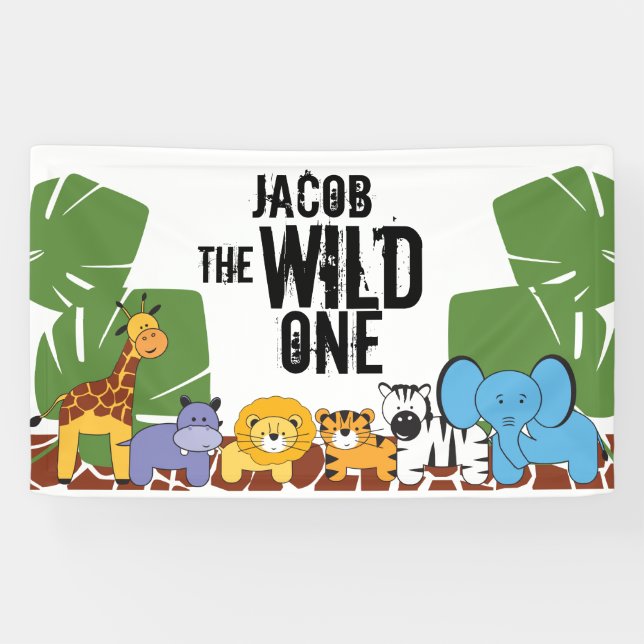Personalized Safari Banner - the Wild one (Horizontal)