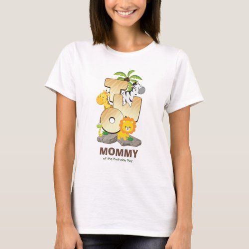 Personalized Safari Birthday Tshirt for Mommy