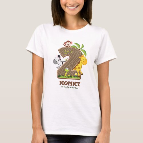 Personalized Safari Birthday Tshirt for Mommy