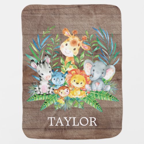 Personalized Safari Boy | Girl  Receiving Blanket