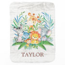 Personalized Safari Boy | Girl Receiving Blanket Personalized Safari Boy | Girl Receiving Blanket