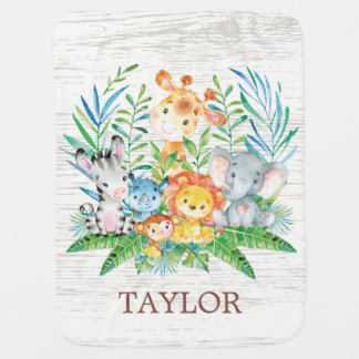 Personalized Safari Boy | Girl Receiving Blanket