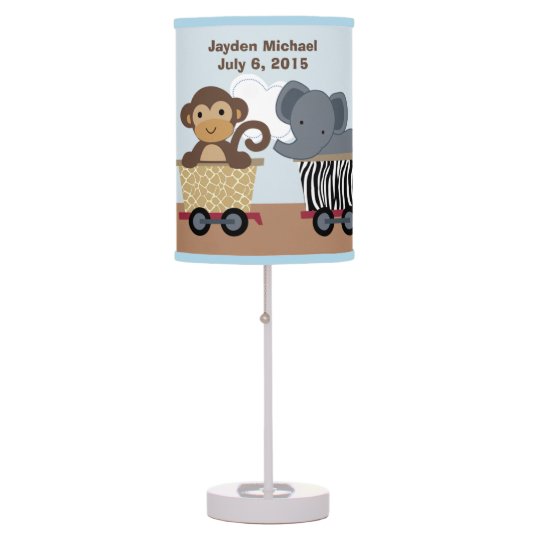 Personalized Safari Express Train Nursery Lamp