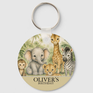 Personalized Safari Nursery Name Poster Jungle Keychain