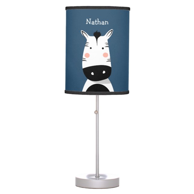Personalized Safari Zebra Nursery Lamp" Table Lamp (Front)