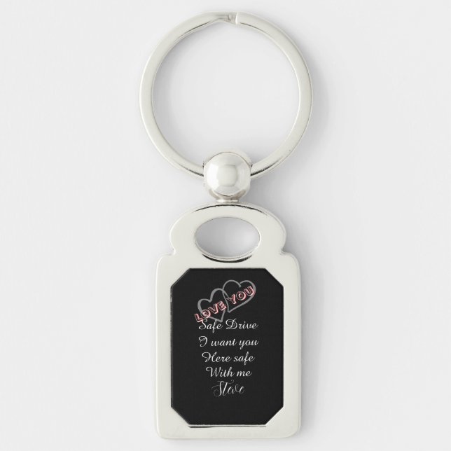 Personalized safe drive boyfriend Valentine's day  Keychain (Front)