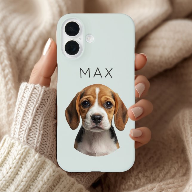 Personalized Sage Dog Photo & Name Case-Mate iPhone Case (Creator Uploaded)