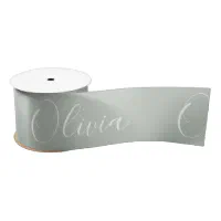 Sage Green Personalized Wedding Gift Ribbon