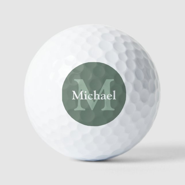 Personalized Sage Green Golf Balls (Front)