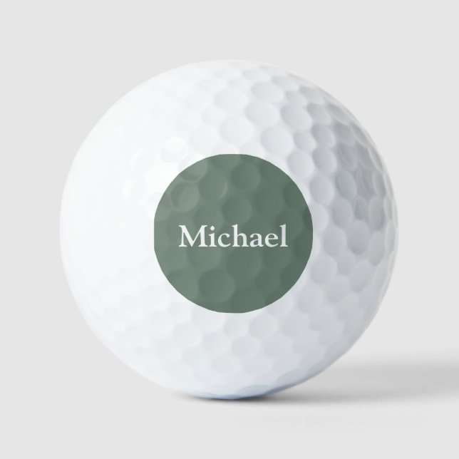 Personalized Sage Green Golf Balls (Front)