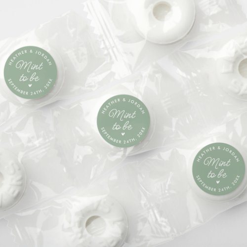 Personalized Sage Green Mint To Be Wedding Mint Life Saver Mints