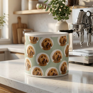 Personalized Sage Green Pet Face Espresso Cup