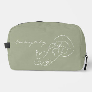 Personalized Sage Green Poodle Dog Mom Gift Dopp Kit