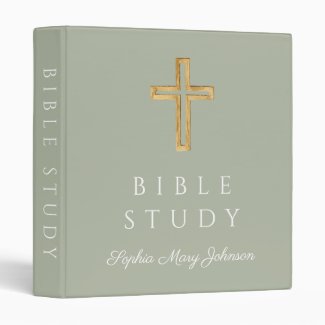 Personalized Sage Green Religious Cross