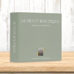 Personalized Sage Green With   Business Logo 3 Ring Binder<br><div class="desc">Keep your office tidy and organized with this personalized business binder. In sage green with white text,  this coordinates with our other business stationery and office products. Order as many or few as you need to transform your workspace.  Browse more in the collection.</div>