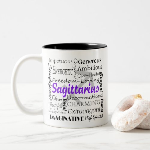 Personalized Sagittarius Astrology Zodiac Horoscop Two_Tone Coffee Mug