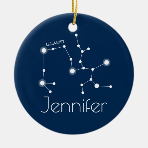 Personalized Sagittarius Constellation Ornament