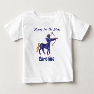 Personalized Sagittarius Zodiac Impressionist Baby T-Shirt