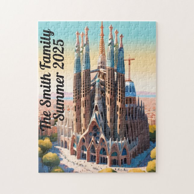 Personalized Sagrada Familia Puzzle (Vertical)