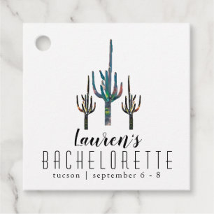 Personalized Saguaro Cactus Bachelorette Favor Tags