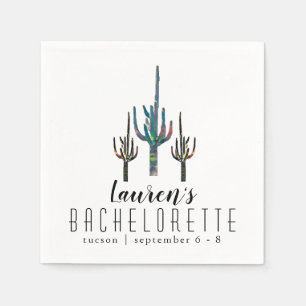Personalized Saguaro Cactus Bachelorette Napkins