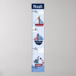 Personalized Sail Boat/nautical/boats Growth Chart at Zazzle