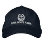 Personalized sailing boat captains embroidered baseball cap