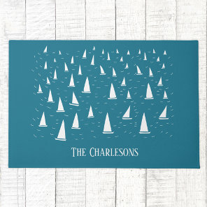 Personalized Sailing Boat Nautical Doormat