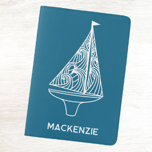 Personalized Sailing Boat Nautical Yacht Passport Holder