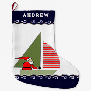 Personalized Sailing Holiday Gift Large Christmas Stocking