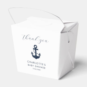 Personalized Sailor Baby Shower Thank You Favor Boxes