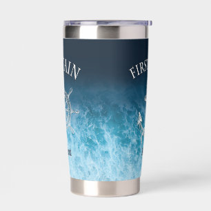 Personalized Sailor Couple Tumbler, Custom Name Insulated Tumbler