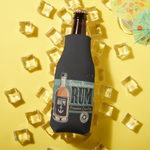 Personalized Sailor Rum Liquor Bottle Retro Sign Bottle Cooler