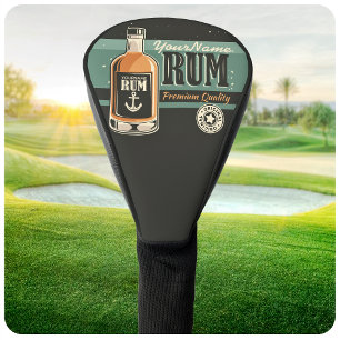 Personalized Sailor Rum Liquor Bottle Retro Sign Golf Head Cover