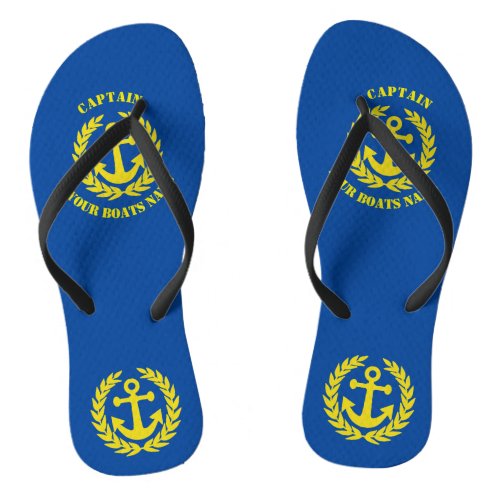 Personalized sailors anchor design flip flops