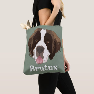 Personalized Saint Bernard Tote Bag