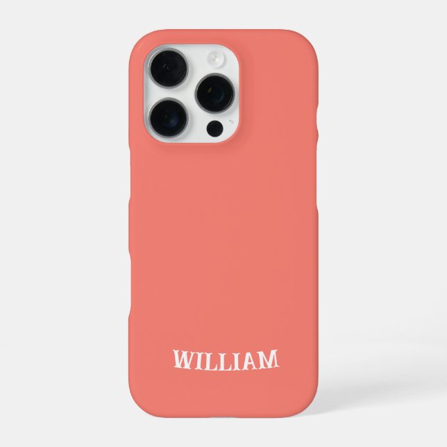 Personalized Salmon iPhone Case with Custom (Back)