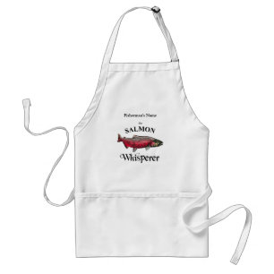 Personalized Salmon Whisperer Light Fishing Adult Apron