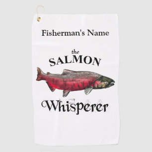 Personalized Salmon Whisperer Light Fishing Towel