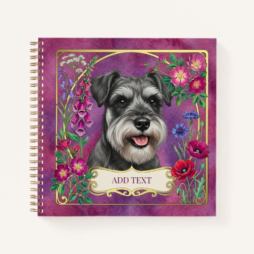 Personalized Salt & Pepper Schnauzer Notebook